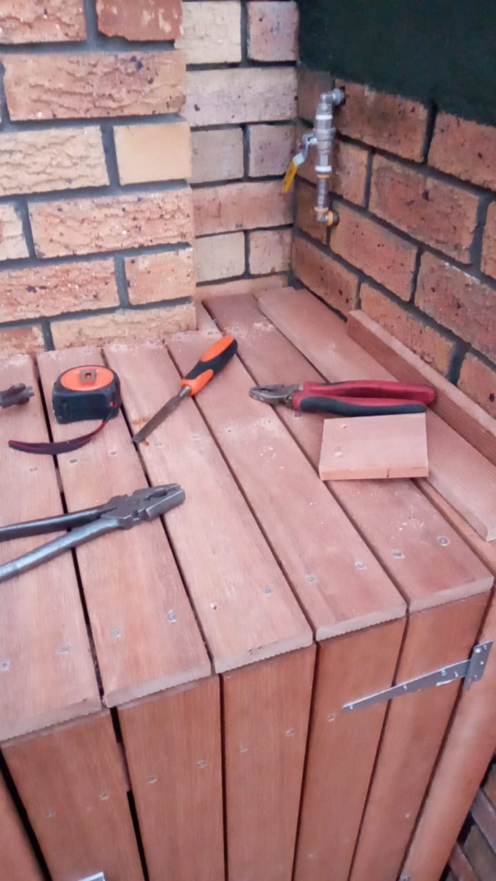 Outside storage cupboard