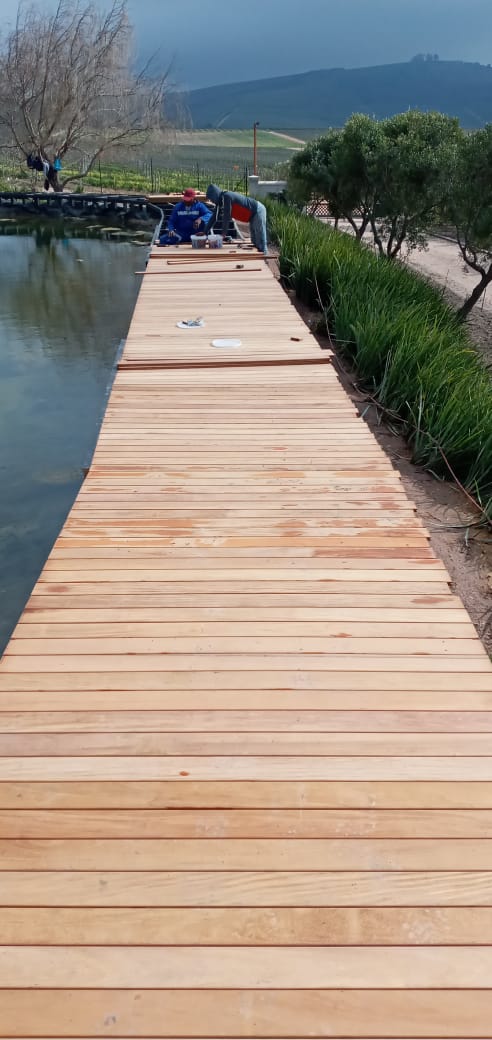 Scenic decked walkway with views