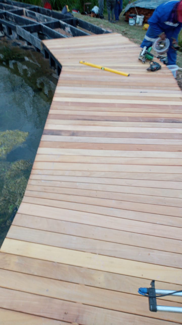 Scenic decked walkway with views